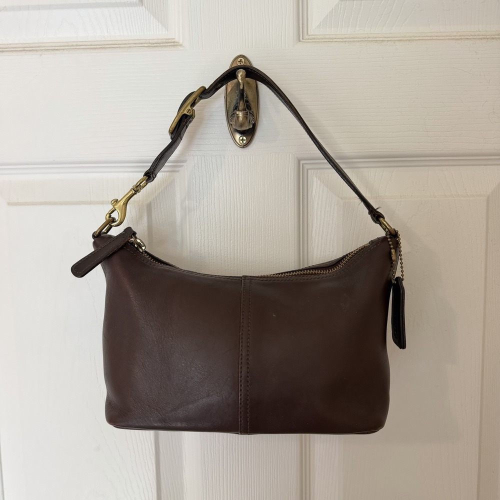 Coach VTG Legacy Demi Shoulder bag Mahogany Dark Brown Leather Style No. 9844